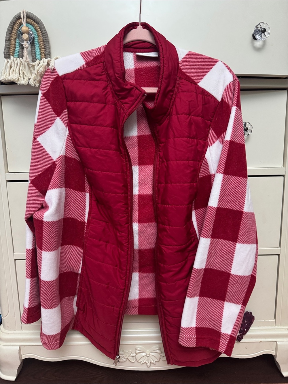 Women’s Red Buffalo Plaid Utility Jacket